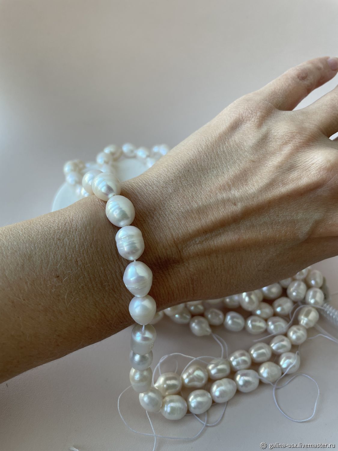 Жемчуг барочный рис крупный 12*10 мм купить в интернет-магазине Ярмарка ...