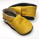 Yellow Baby shoes, Crib baby shoes, Walker Baby Shoes, Yellow Booties, Moccasins, Kharkiv,  Фото №1