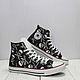 Высокие пиратские кеды Converse «Череп и сабли», Кеды, Москва,  Фото №1