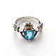 Silver Claddagh ring with Swiss Topaz, Rings, Sevastopol,  Фото №1