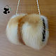 Fur Muff bag made from fur red Fox. Stylish ladies accessory, Clutch, Ekaterinburg,  Фото №1