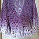 Шаль Шотландский чертополох спицами хлопок. Шали. Mari knit style. Интернет-магазин Ярмарка Мастеров.  Фото №2