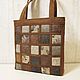 Shopper women's brown bag, patchwork, mosaic, 304. Shopper. a-vesta. Online shopping on My Livemaster.  Фото №2
