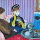  ' Tea party with Cookie Monster' oil painting, Pictures, Ekaterinburg,  Фото №1