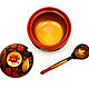 Order Painted sugar bowl with a spoon D10,5, 11 H30004 . vase for jam. Art. %d%. SiberianBirchBark (lukoshko70). Livemaster. . Sugar Bowls Фото №3