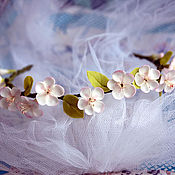 Комплект шпилек с айвори розами для свадебной прически