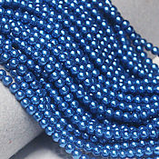 Материалы для творчества handmade. Livemaster - original item Beads 30 pcs Glass Beads 5mm Blue. Handmade.