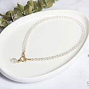 Украшения handmade. Livemaster - original item Rhinestone necklace with gold-plated togle lock and pendant. Handmade.