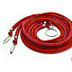 Thin belt beaded rope Thin red line red. Belt. gershman. My Livemaster. Фото №4