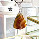 Brown noble wavy agate of triangular shape. Pendants. AfricaForever. My Livemaster. Фото №5