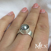 Украшения handmade. Livemaster - original item Silver ring with pearl. Handmade.