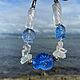 Blue marine necklace made of Lampwork beads. Necklace. Tatiana Tarakanova. Online shopping on My Livemaster.  Фото №2