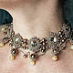 Necklace with pearls crystals Openwork gold. Necklace. ArtelL. Online shopping on My Livemaster.  Фото №2