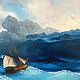 Картина маслом, морской пейзаж «Закат в бухте». Картины. Татьяна Егорова. Ярмарка Мастеров.  Фото №6