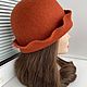 Order Felted hat The Terracotta Hat. Oksana Moleva. Livemaster. . Hats1 Фото №3