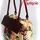 Кожаная дамская сумка +гобелен. Классическая сумка. Nastasia-авторские сумки из кожи. Интернет-магазин Ярмарка Мастеров.  Фото №2