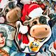 Бык новогодний - символ 2021 года быка, новогодний пряник с бычком. Кулинарные сувениры. Имбирные традиции (pryaniki-moskva). Ярмарка Мастеров.  Фото №4