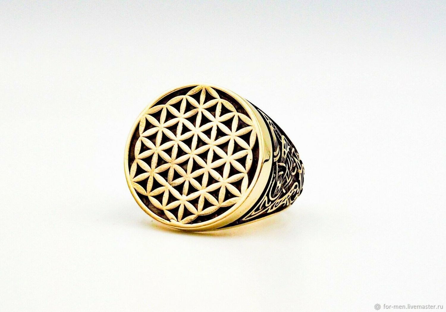 История одной семьи дзен бронзовое кольцо. Перстень с логотипом на заказ.