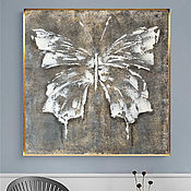 Картины и панно handmade. Livemaster - original item Stylish White Butterfly. the picture with the butterfly. Butterfly abstraction.. Handmade.