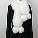 Luxurious fur scarf boa fur Finnish white Fox. Collars. Mishan (mishan). My Livemaster. Фото №5