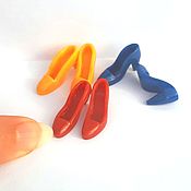 Куклы и игрушки handmade. Livemaster - original item Mini High-heeled shoes made of polymer Clay Doll Miniature Shoes. Handmade.