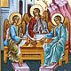 Рукописная икона ТРОИЦА Рублева, скит Неа Скити, Афон, Греция. Иконы. Будь собой!. Ярмарка Мастеров.  Фото №4