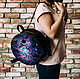 Backpack leather 'universe' hand-painted, Backpacks, St. Petersburg,  Фото №1