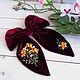 Order Hair bow with embroidery. Ameli. Livemaster. . Butterflies Фото №3