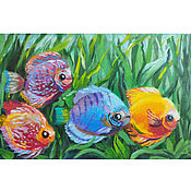 Картины и панно handmade. Livemaster - original item Painting of a fish 