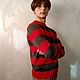 Order Sweater Freddy Krueger. Knitted Things For All (matronka). Livemaster. . Mens sweaters Фото №3