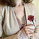 Заказать Брошь из бисера ручной работы Мак (Poppy brooch). Soul Garden Brooches. Ярмарка Мастеров. . Брошь-булавка Фото №3