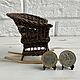 Wicker Rocking Chair for Dolls miniature 1:12 doll Furniture. Doll furniture. kotomka-nv. Online shopping on My Livemaster.  Фото №2