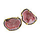 Stud Earrings with Stone, Pink earrings with quartz 2023. Stud earrings. Irina Moro. My Livemaster. Фото №4