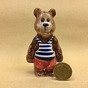 Для дома и интерьера handmade. Livemaster - original item Bear in a vest figurine porcelain. Handmade.