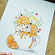   графика скетч "Апельсиновый котик", Картины, Санкт-Петербург,  Фото №1