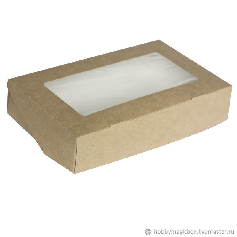 Коробка с прозрачным окном. Eco TABOX 1000. Крафт коробки с окном 20х20х4см - 1500мл. Крафт коробка 200х120. Упаковка Eco TABOX 1000 (20*12*4).