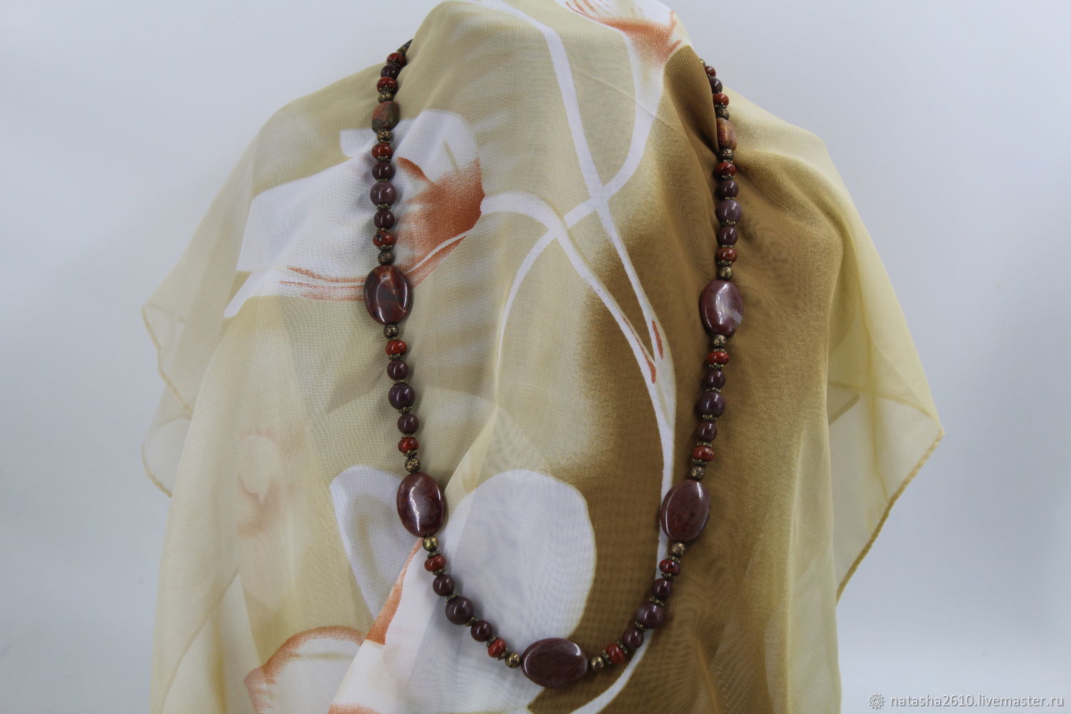 Beads made of jasper stones 'Jasper', Necklace, Velikiy Novgorod,  Фото №1