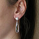 Order Gray earrings with pendants,long silver earrings 'Radiance'. Irina Moro. Livemaster. . Earrings Фото №3