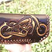Сумки и аксессуары handmade. Livemaster - original item Biker wallet brown. Handmade.