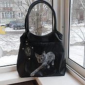 Сумки и аксессуары handmade. Livemaster - original item Women`s leather bag with painting and engraving for Irina.. Handmade.