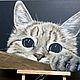 Картина: Любопытный кот. Картины. Soulful-paintings. Ярмарка Мастеров.  Фото №4