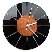 Для дома и интерьера handmade. Livemaster - original item Round wall clock black. Handmade.