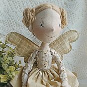 Интерьерная текстильная кукла Ангелы-неразлучники
