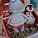 Лоло и Лала .Пингвины-игрушки из ваты на елочку в роскошных одеждах. Игрушки. Наталья Бринько. Ярмарка Мастеров.  Фото №5