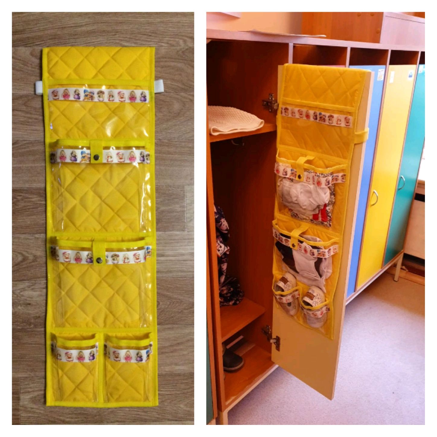 Кармашки для девочки на шкафчик в детском саду своими руками