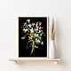 Order Mini paintings with flowers on a black background. Three small paintings. Zabaikalie. Livemaster. . Pictures Фото №3