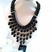 Украшения handmade. Livemaster - original item Necklace with black onyx and black agate. Handmade.