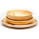 Обеденный набор деревянных тарелок из кедра 3 шт. TN37, Тарелки, Новокузнецк,  Фото №1
