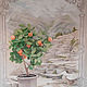 Pintura de pared mural Mandarina madera. Decor. BelkaStyle. Ярмарка Мастеров.  Фото №5