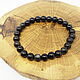 Black Obsidian Bracelet (CHO76). Bead bracelet. Selberiya shop. My Livemaster. Фото №6